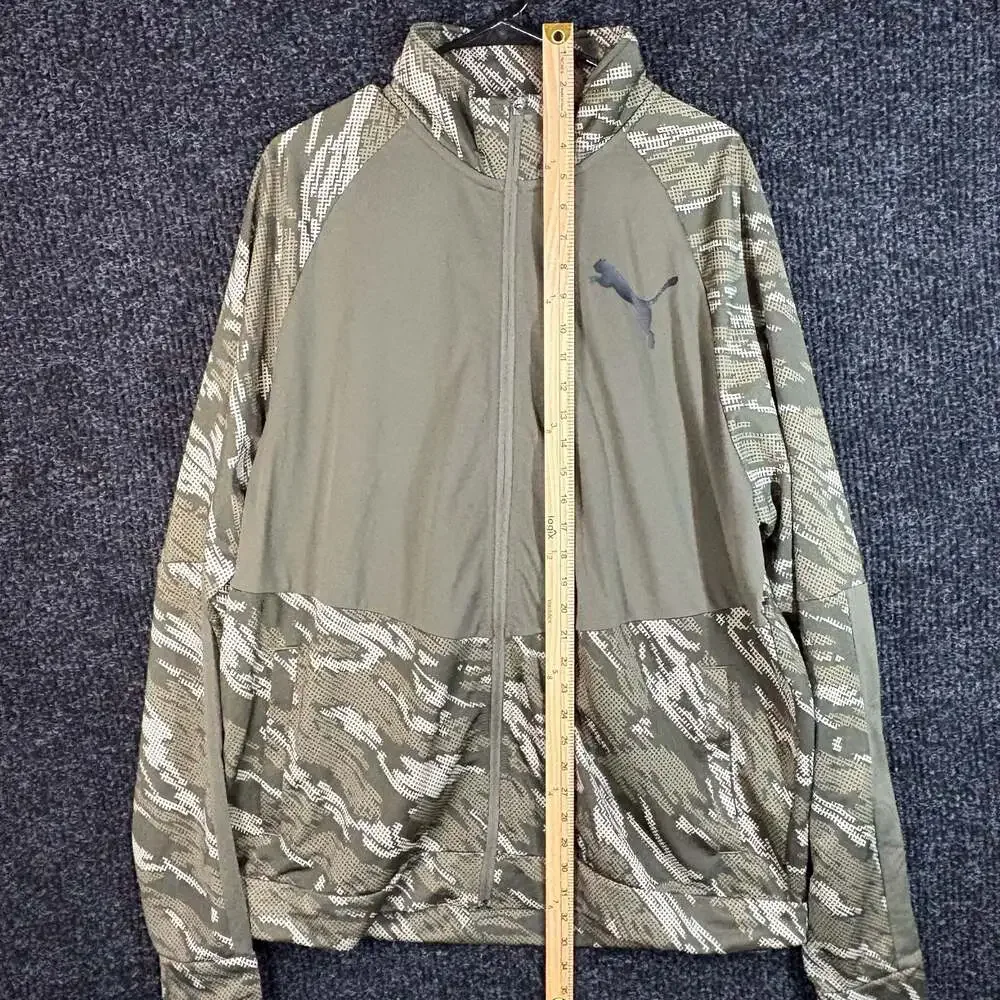Puma Contrast Jacket 2.0 Full Zip Green Camo
